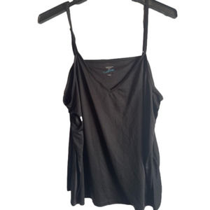 PLUS size MBLM by Tess Holliday 2X black speghetti strap top